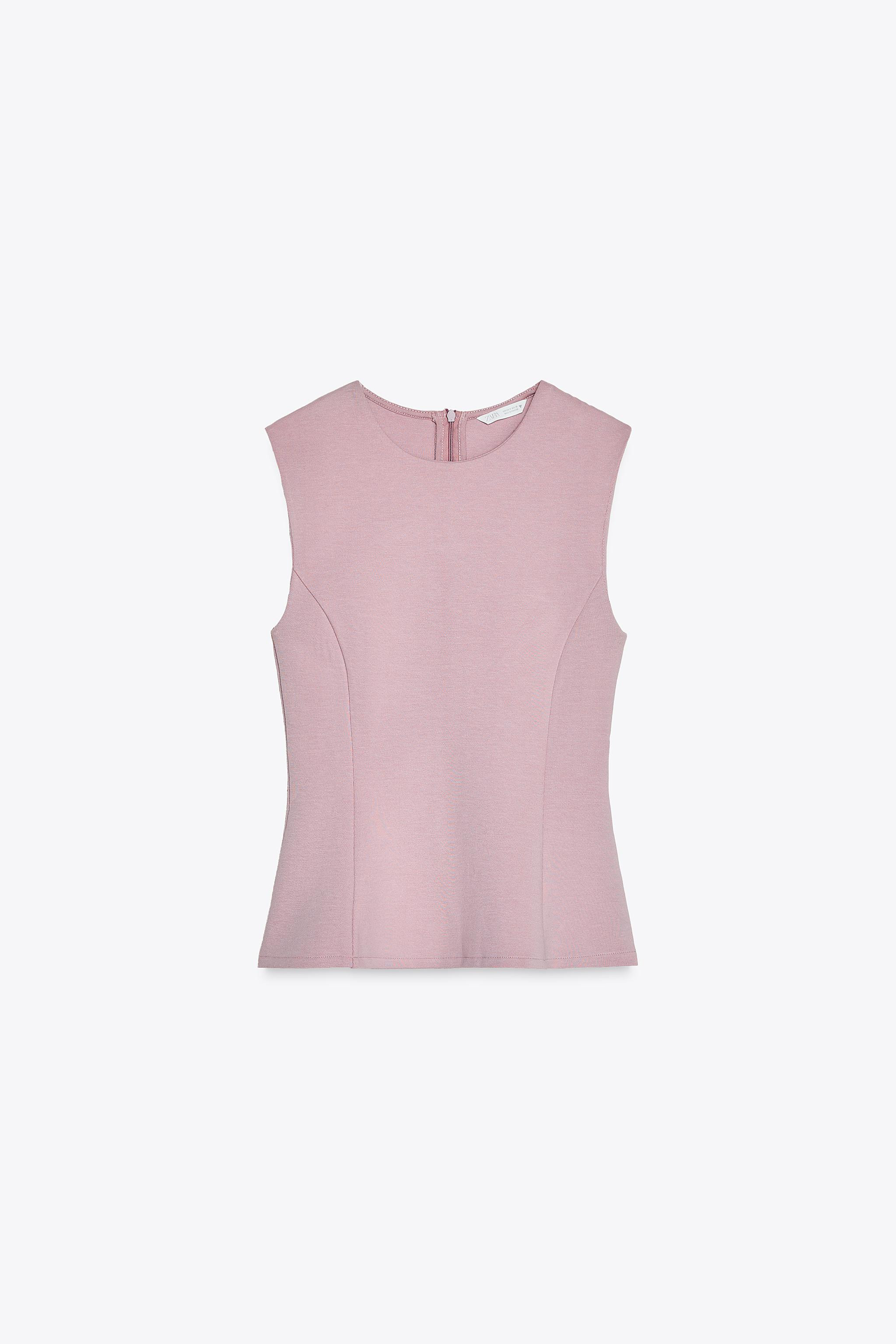 TOP PEPLUM INTERLOCK | Zara US