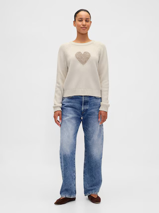 Cotton-Blend Raglan Crewneck Sweater | Gap (US)
