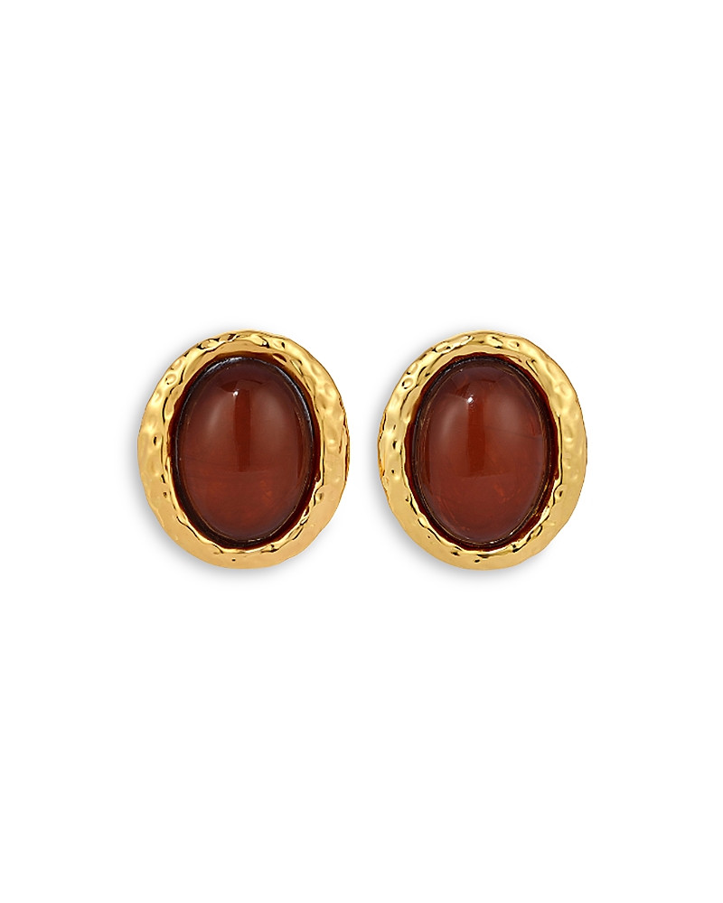 Heaven Mayhem Beverly Brown Oval Drop Earrings in 18K Gold Plated | Bloomingdale's (US)