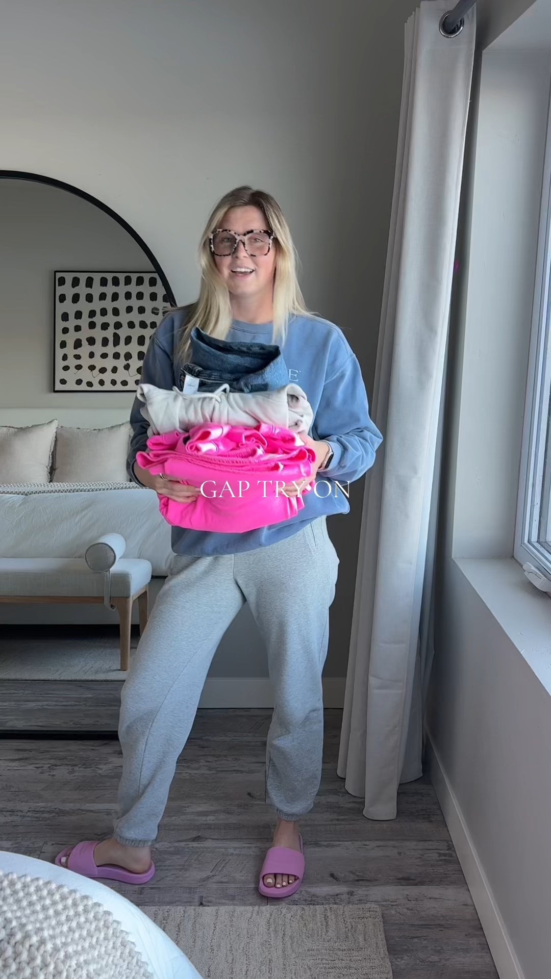 Gap haul! 
Size small in overalls, small in shorts & pants, size large in pink crewneck & size medium in the hoodie! 

#LTKStyleTip #LTKSpringSale #LTKFindsUnder100