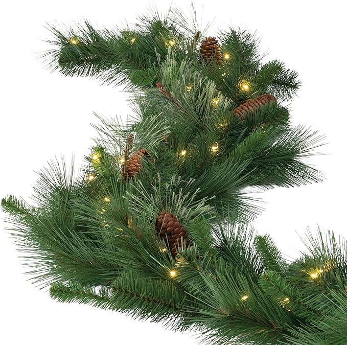 Sullivans 9' Prelit Christmas Garland, Christmas Decor, Garland Christmas Decorations, Artificial... | Amazon (US)