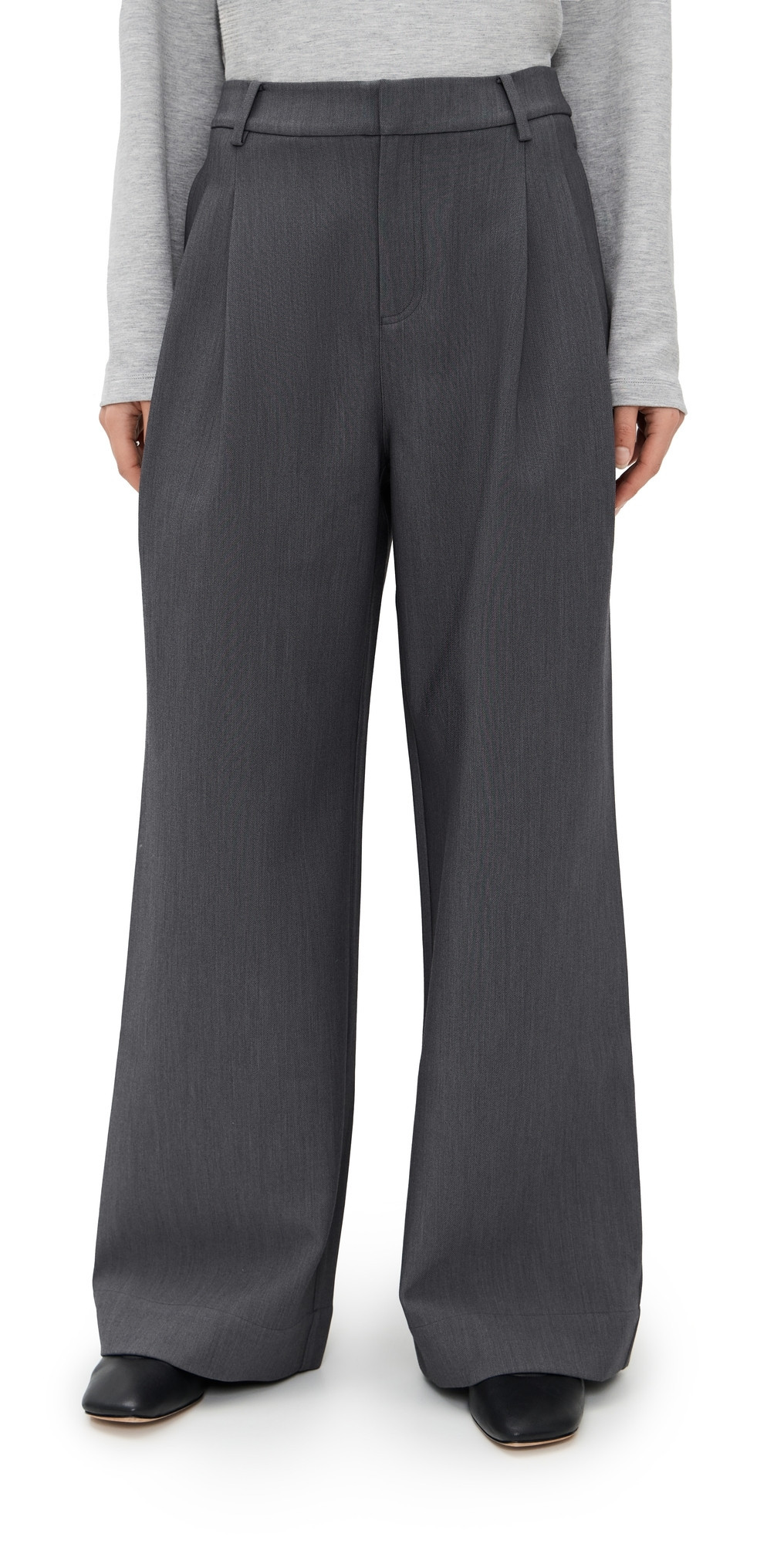 LE BOP Reese Pleated Pants Grey Melange 14 | Shopbop