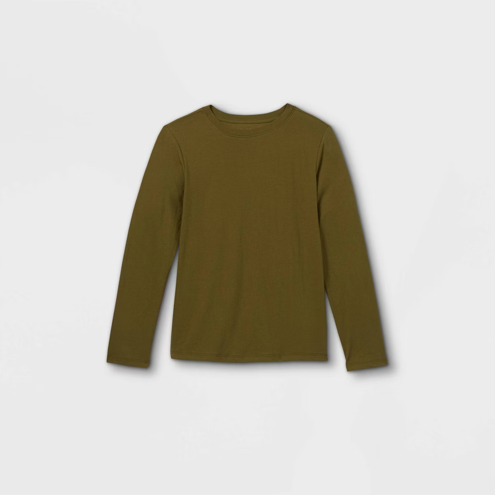 Boys' ong Seeve T-Shirt - Cat & Jack™ Oive | Target