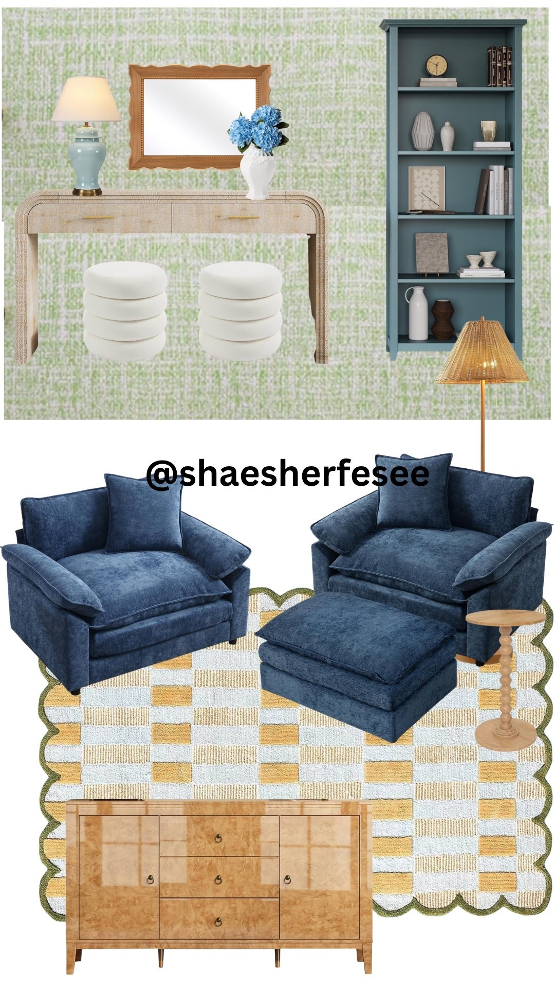 Chic comfort meets classic charm 🍃✨ Layered textures, coastal blues, and playful patterns bring this space to life — the perfect balance of relaxed and refined. #InteriorInspo #CozyCorner #TransitionalStyle #HomeDesign

#LTKSaleAlert #LTKHome