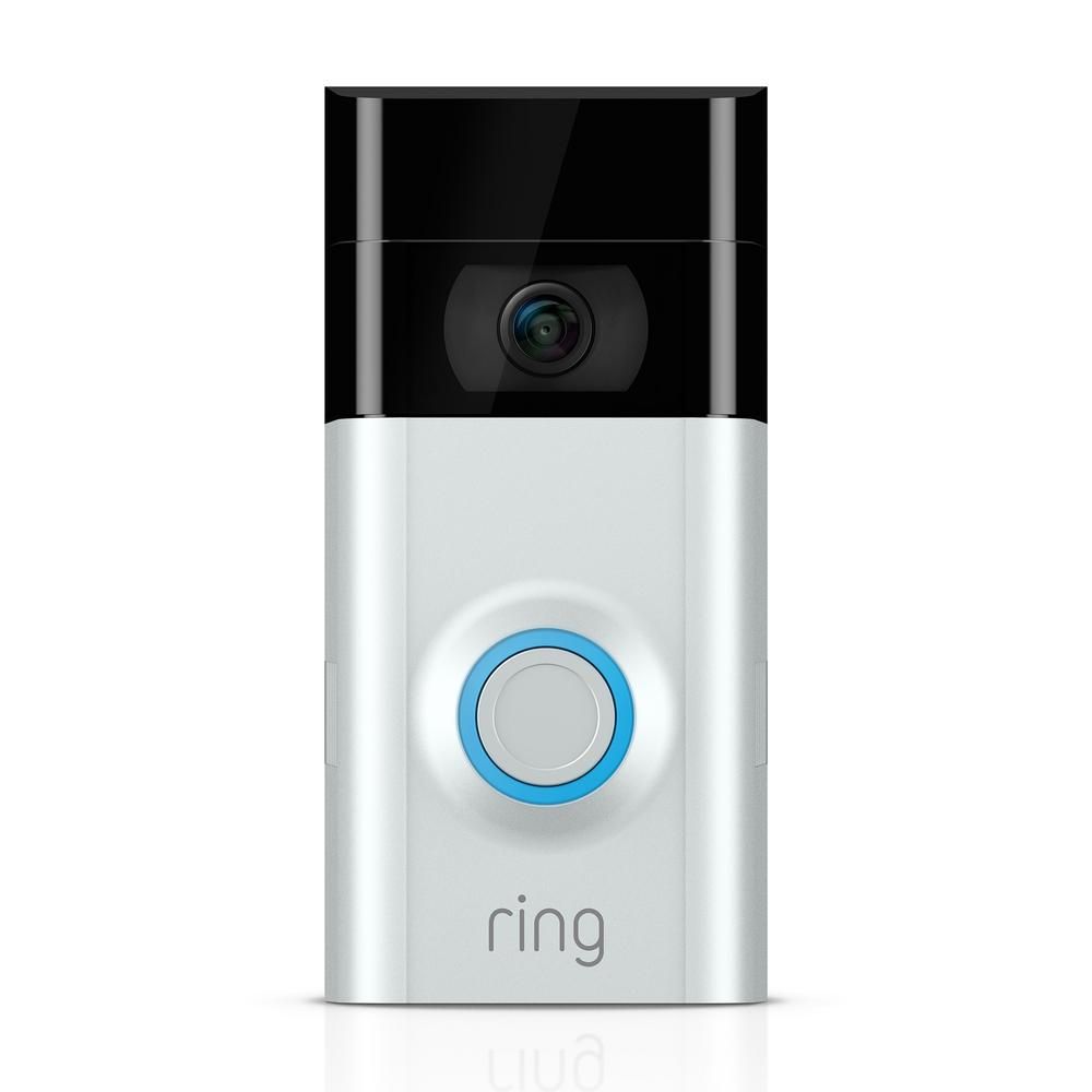 Ring 1080P HD Wi-Fi Wired and Wireless Video Doorbell 2, Smart Home Camera, Removable Battery, Works | The Home Depot