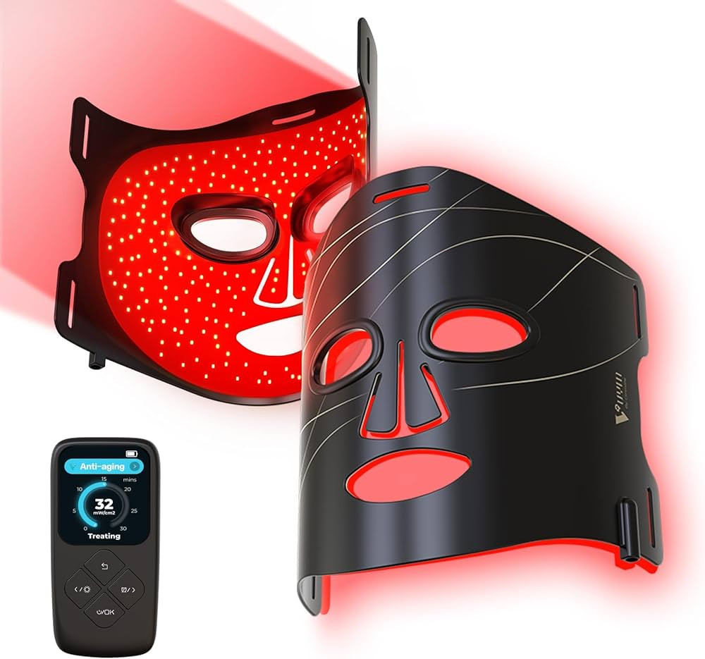 Red Light Therapy Mask: 292 LEDs High Energy Professional Infrared Red Light Therapy Device for F... | Amazon (US)