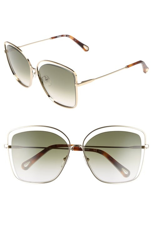Chloé 60mm Halo Frame Sunglasses | Nordstrom