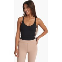 Vuori Rib Crop Tank Top | Black | Small | Vuori Clothing (US & Canada)