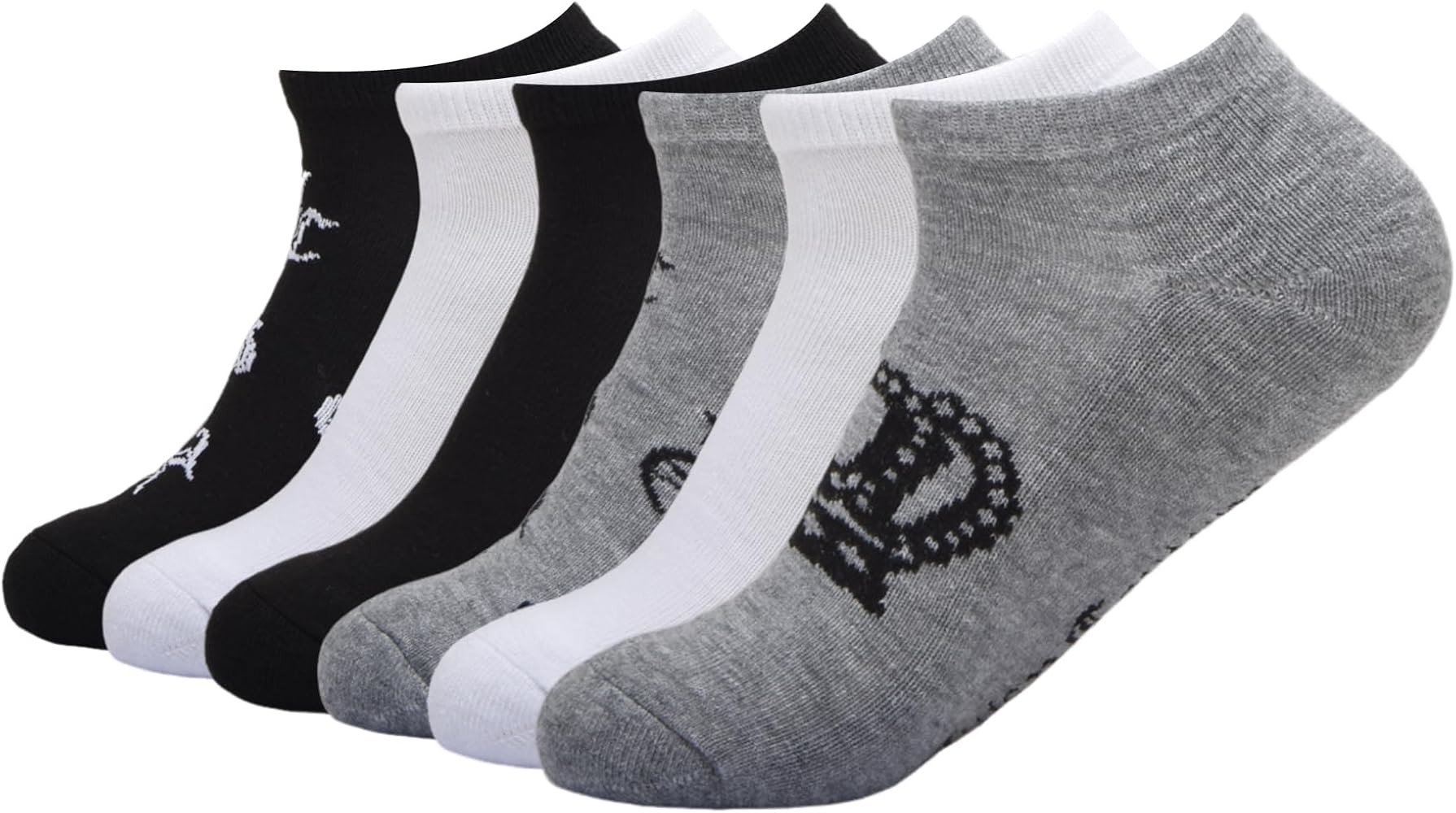 Juicy Couture mens 6 Pack Juicy Couture Shortie Crew No Show Socks | Amazon (US)