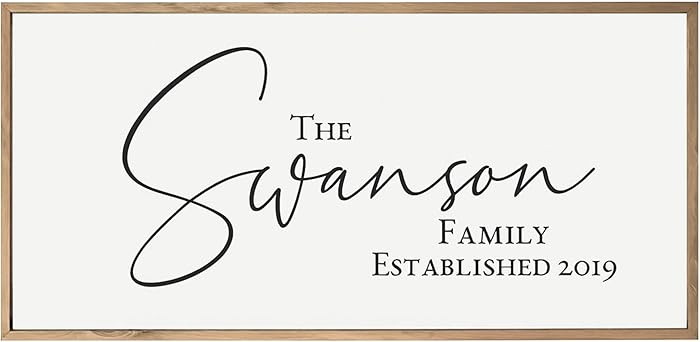 Personalized Framed Family Name Sign | Custom Established Sign | Family Sign Wall Decor (18"x 36"... | Amazon (US)