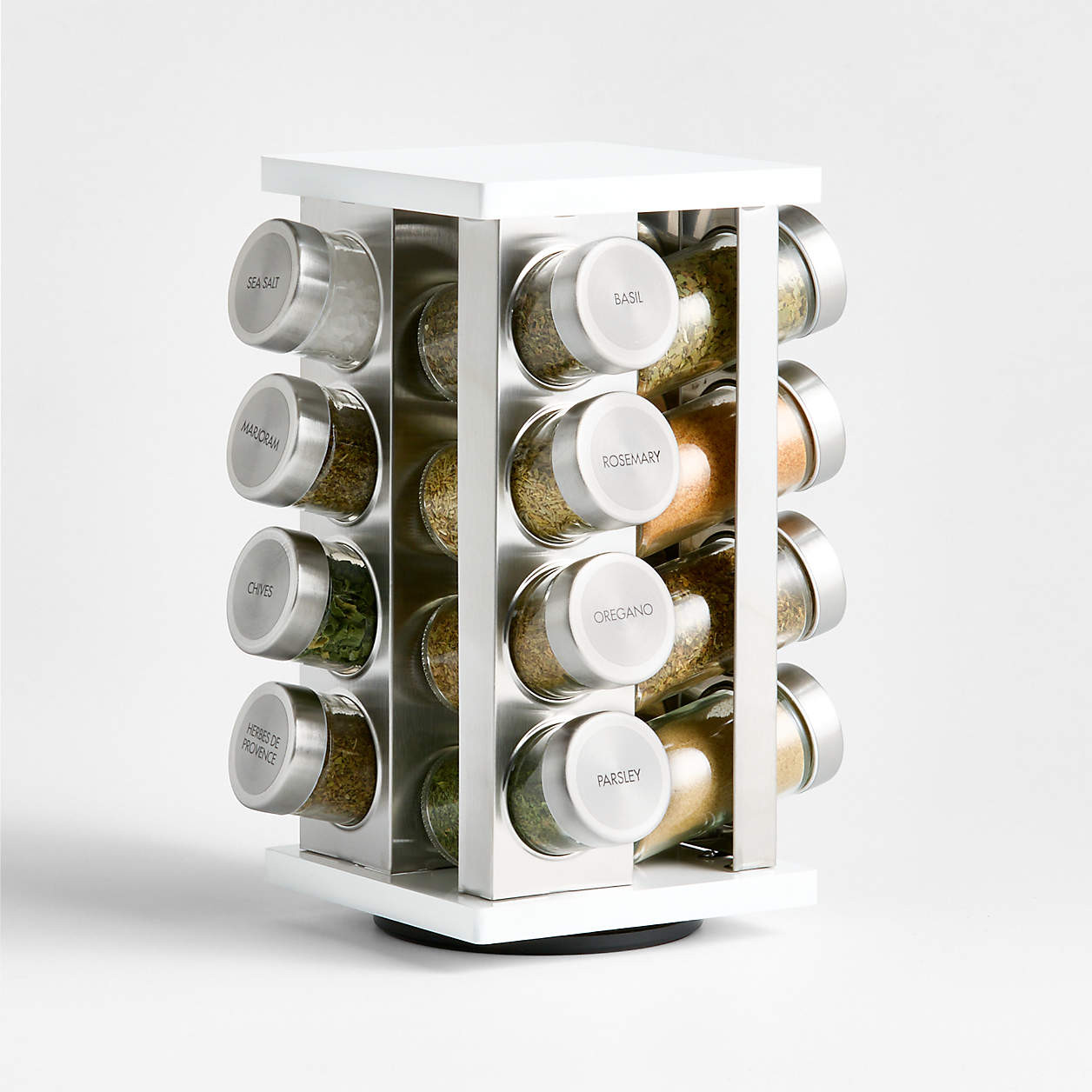 16-Bottle White Spice Rack + Reviews | Crate & Barrel | Crate & Barrel