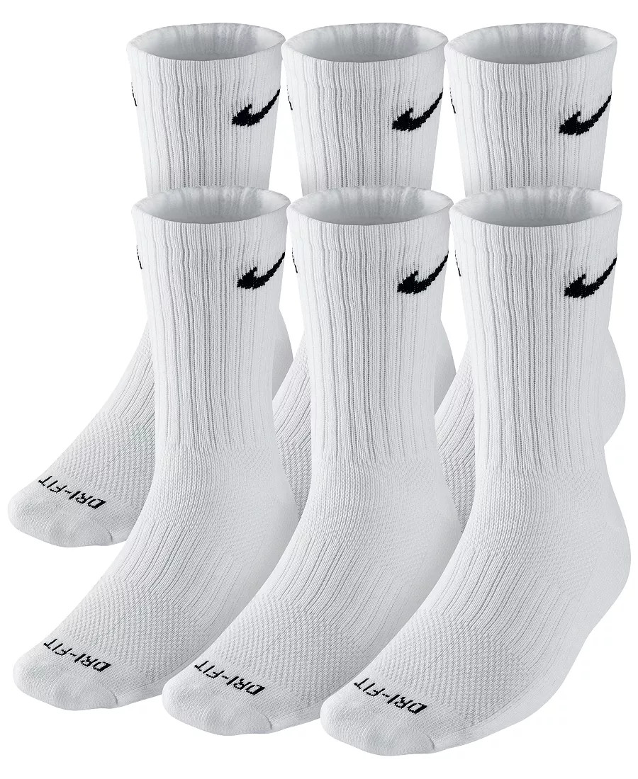 Unisex Everyday Plus Cushioned Training Crew Socks, 6-Pack | Macy's