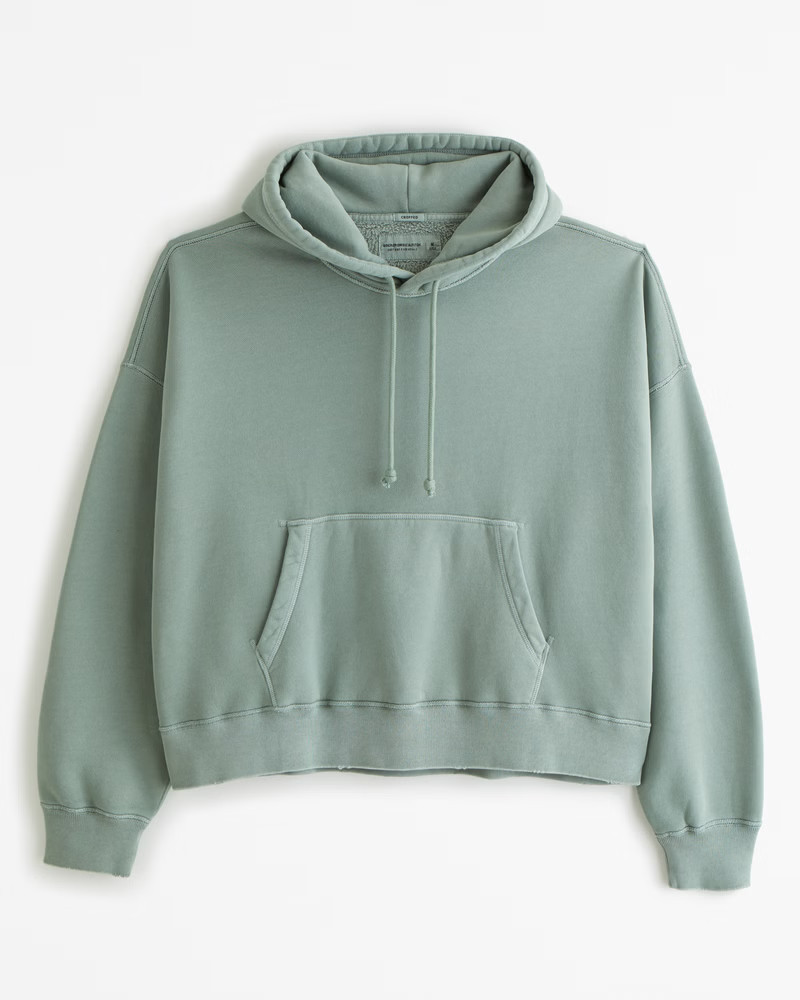 Men's Essential Cropped Popover Hoodie | Men's Tops | Abercrombie.com | Abercrombie & Fitch (US)