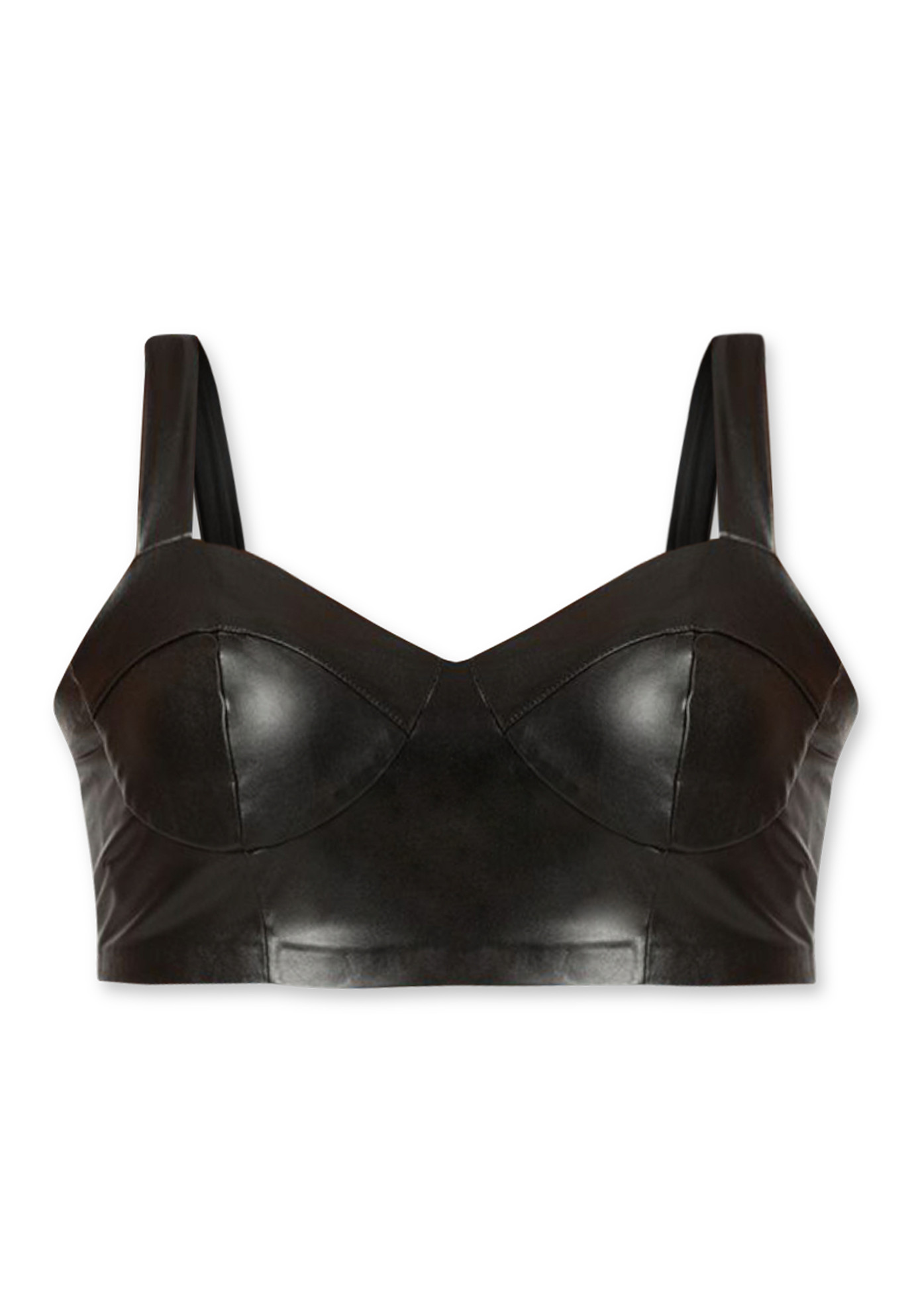 Faux Leather Bustier | Eloquii