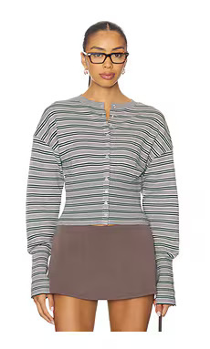 LIONESS Head in The Clouds Cardigan in Grey Moss from Revolve.com | Revolve Clothing (Global)