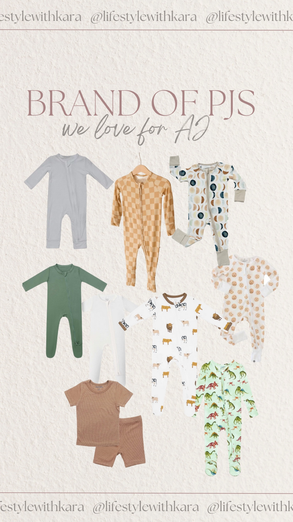 The brands of PJs AJ currently wears!

#LTKbaby