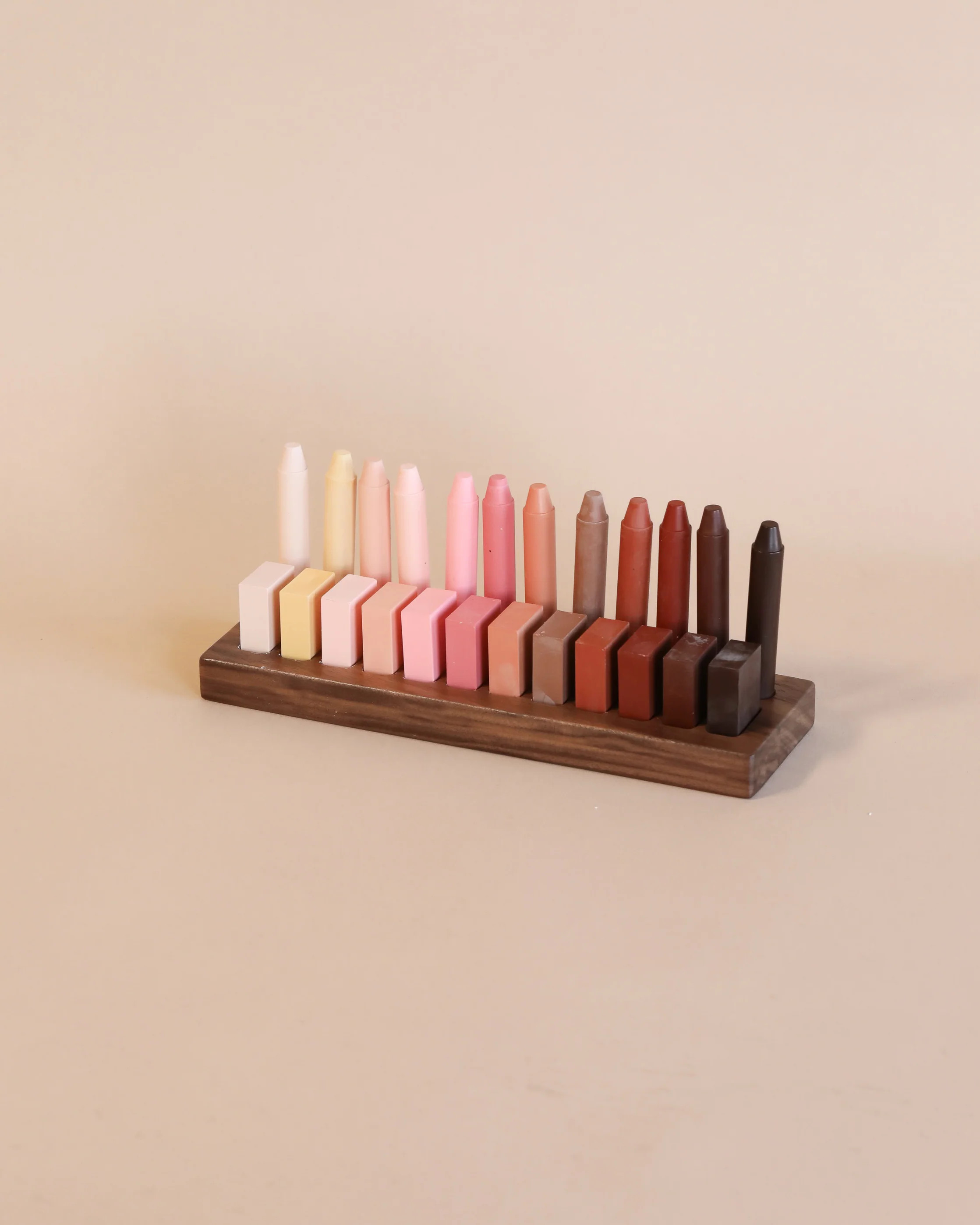 Wooden Crayon Holder 12 Stick / 12 Block Slots | Odin Parker