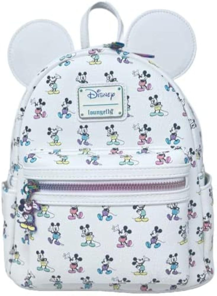 Loungefly Bibbidi x Exclusive Pastel Rainbow Mickey Mouse Poses Mini-Backpack, Spring, Easter | Amazon (US)