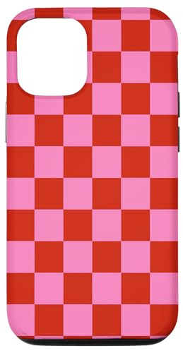 Red Pink Checkered Pink Red Checkered Pink and Red Checkered Case for iPhone 12/12 Pro | Amazon (US)