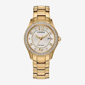 Citizen Womens Crystal Accent Gold Tone Stainless Steel Bracelet Watch Fe1147-79p | JCPenney