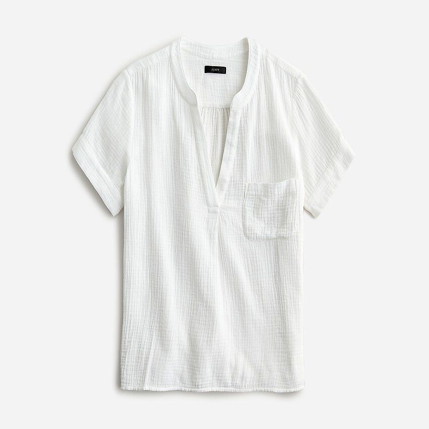 V-neck soft gauze popover | J.Crew US