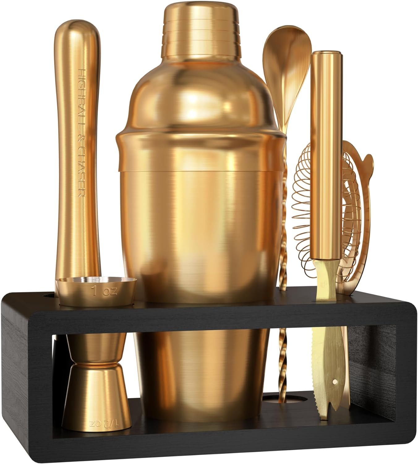 Highball & Chaser Cocktail Shaker Set: Bartender Kit for Home Bar Mixology Cocktail Bar Set Plus ... | Amazon (US)
