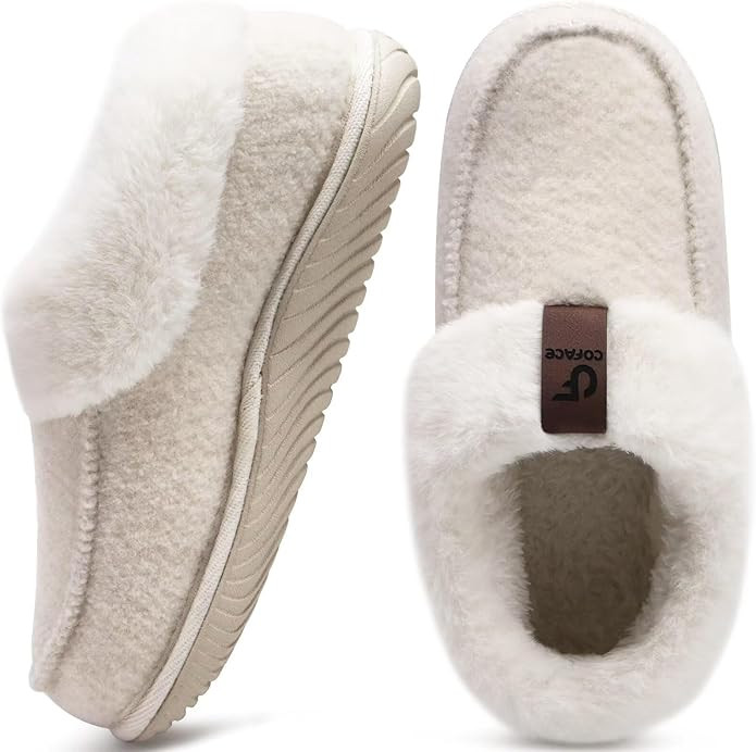 COFACE Women's Memory Foam House Slippers Arch Support Moccasin Winter Shoes Ladies Warm Fuzzy Fa... | Amazon (US)