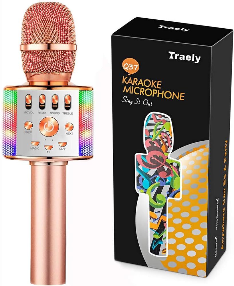 TRAELY Microphone for Kids Bluetooth 5 6 7 8 9 10 Year Old Birthday Gifts Girls Toys Age 5 6 7 8 ... | Amazon (US)