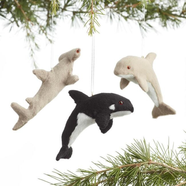 Fabric Sea Creature Ornaments Set of 3 | World Market