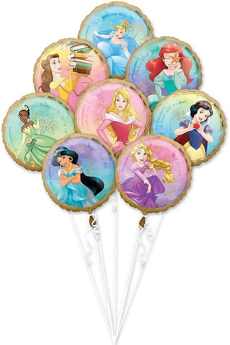 Mayflower Products Anagram Princess Once Upon A Time Foil Balloon Bouquet, Medium, Multicolor (39... | Amazon (US)