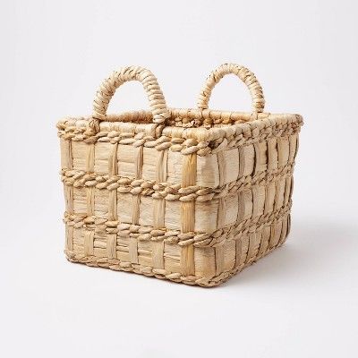L Milk Crate Natural Woven - Threshold™ | Target