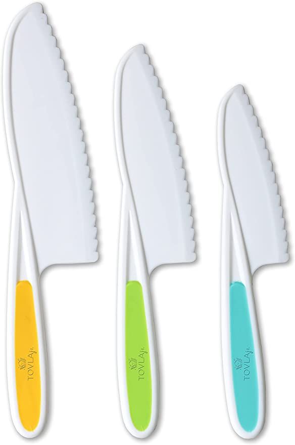 Tovla Jr. Knives for Kids 3-Piece Nylon Kitchen Baking Knife Set: Children's Cooking Knives in 3 ... | Amazon (US)