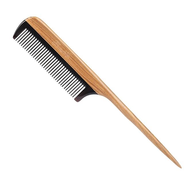 Breezelike Hair Combs - Fine Tooth Detangling Wooden Tail Comb - No Static Natural Sandalwood Buf... | Amazon (US)