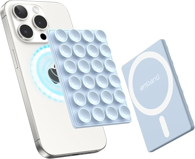 amBand Magnetic Suction Phone Grippy for MagSafe Case, Silicone Cup Sticky Mount for iPhone 12/13... | Amazon (US)