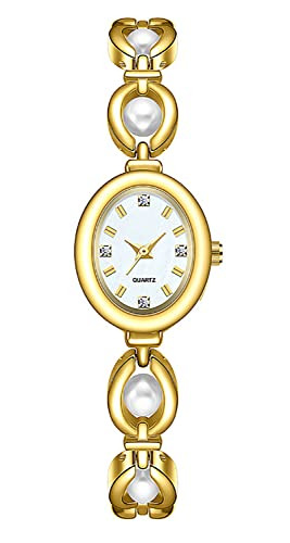 ADSBIAOYE Elegant Pearl Women's Dress Watch Fashion Oval dial Gift Women's Waterproof Watch | Amazon (US)