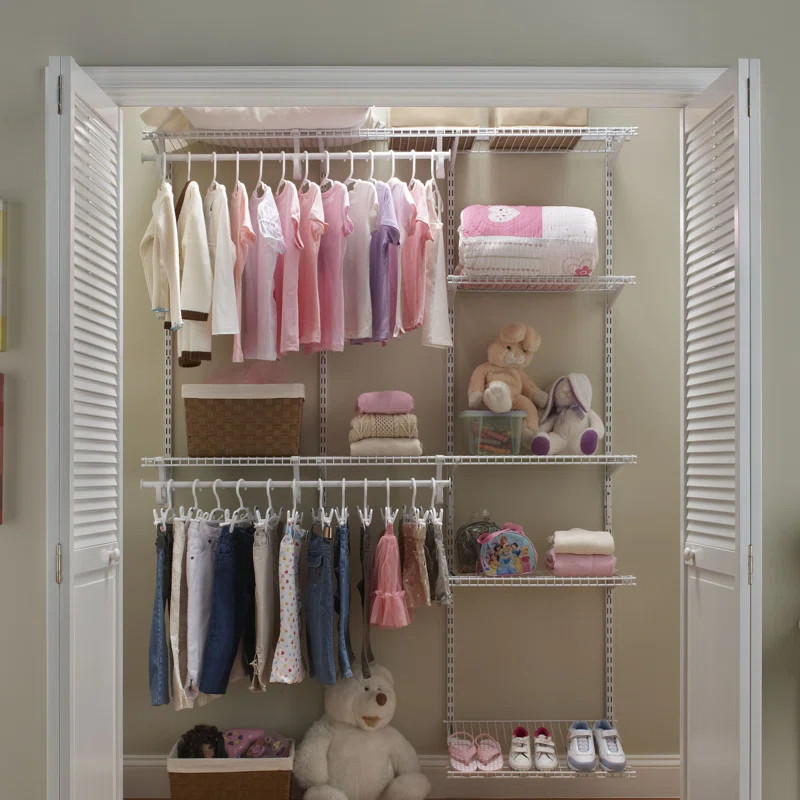 ShelfTrack 60" W - 96" W Closet System Starter Kit | Wayfair North America