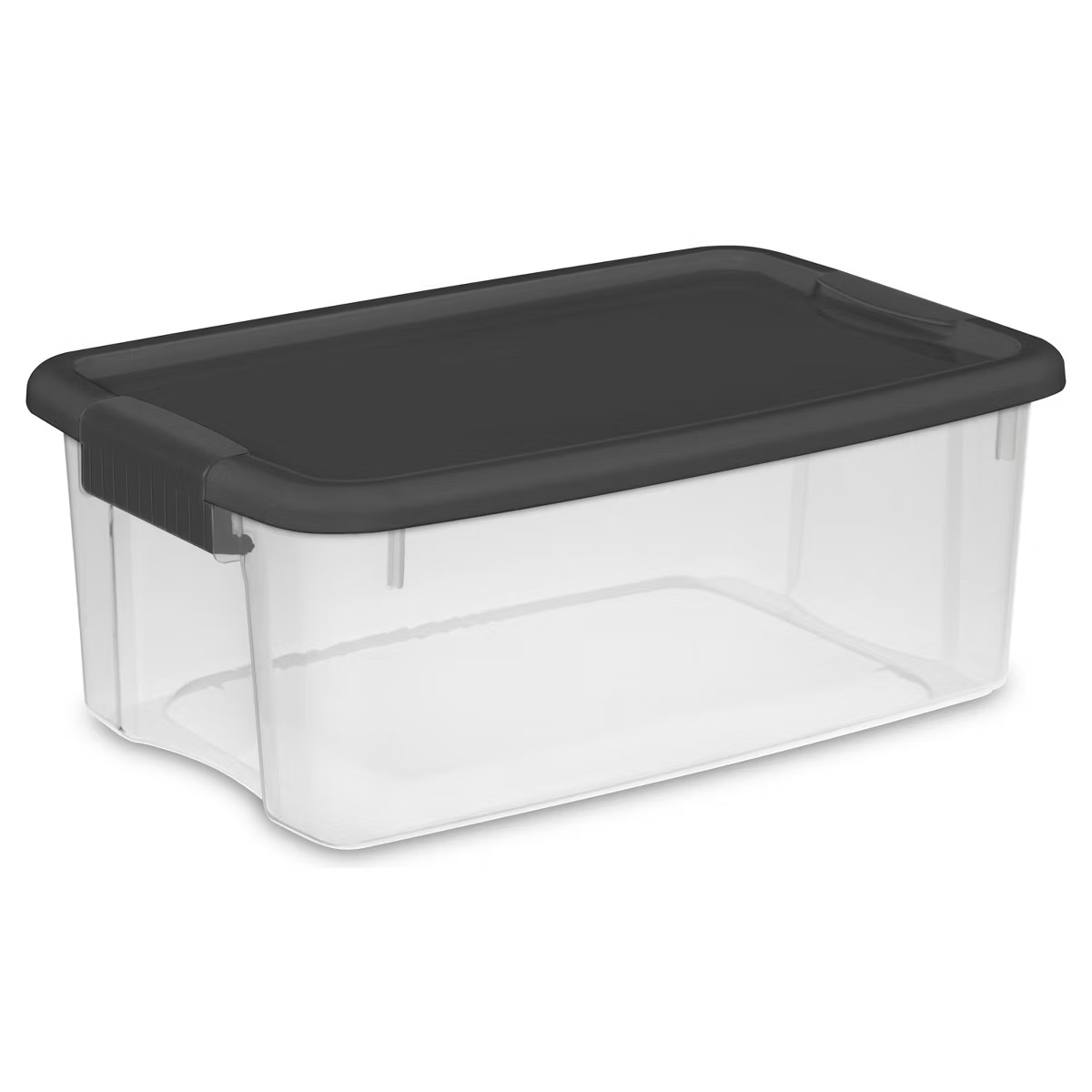 Sterilite 18qt Ultra Clear Latch Box Clear Base Flat Gray Lid and Latches: Portable Stackable Sto... | Target