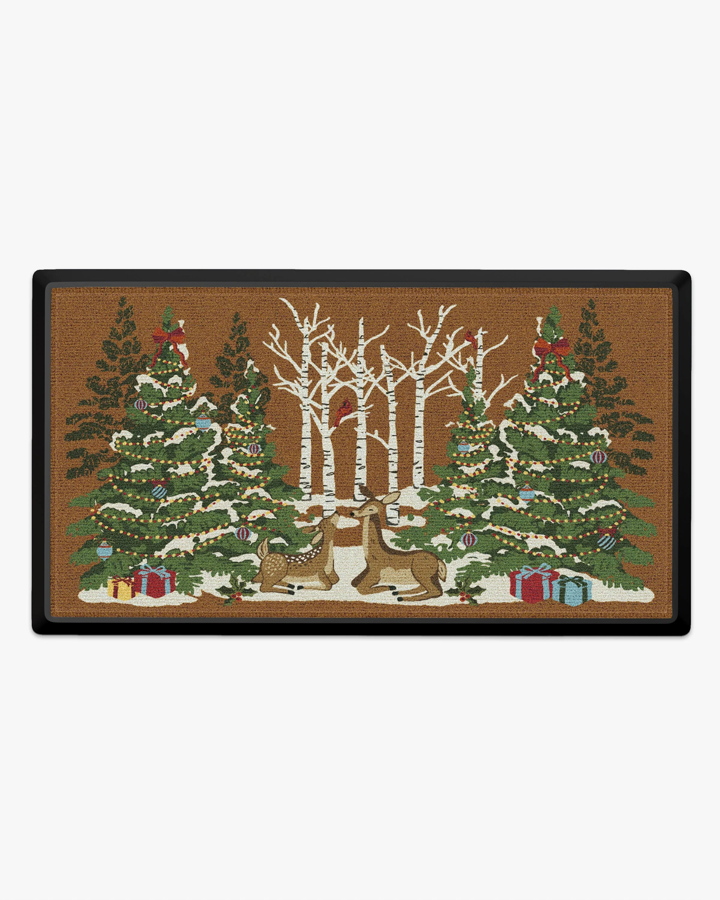 Woodland Holiday Large Doormat | Ruggable