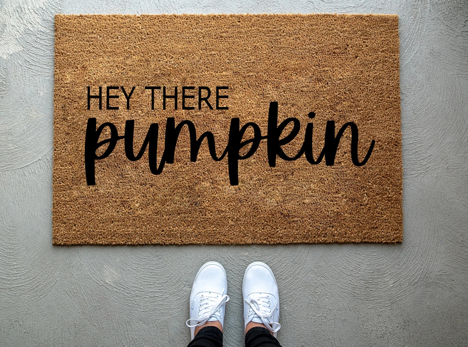 Hey there pumpkin doormat, pumpkin, fall decor, personalized doormat, pumpkin doormat, welcome ma... | Etsy (US)