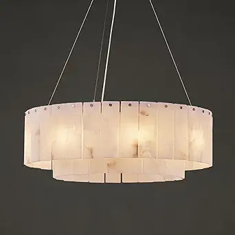Alabaster Chandeliers D23in Round Chandeliers for Dining Room Small Chandelier Light Fixture for ... | Amazon (US)