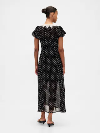 Lace-Trim V-Neck Maxi Dress | Gap (US)