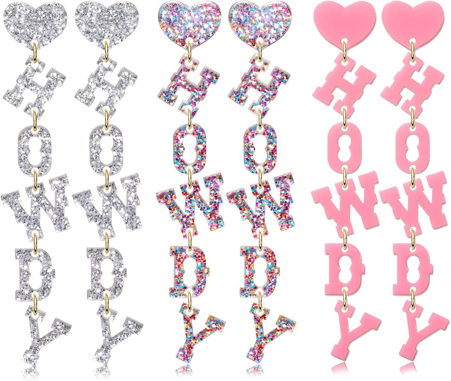 Western Earrings for Women Cowgirl Cowboy Howdy Dangle Earring Statement Southern Western Nashvil... | Amazon (US)