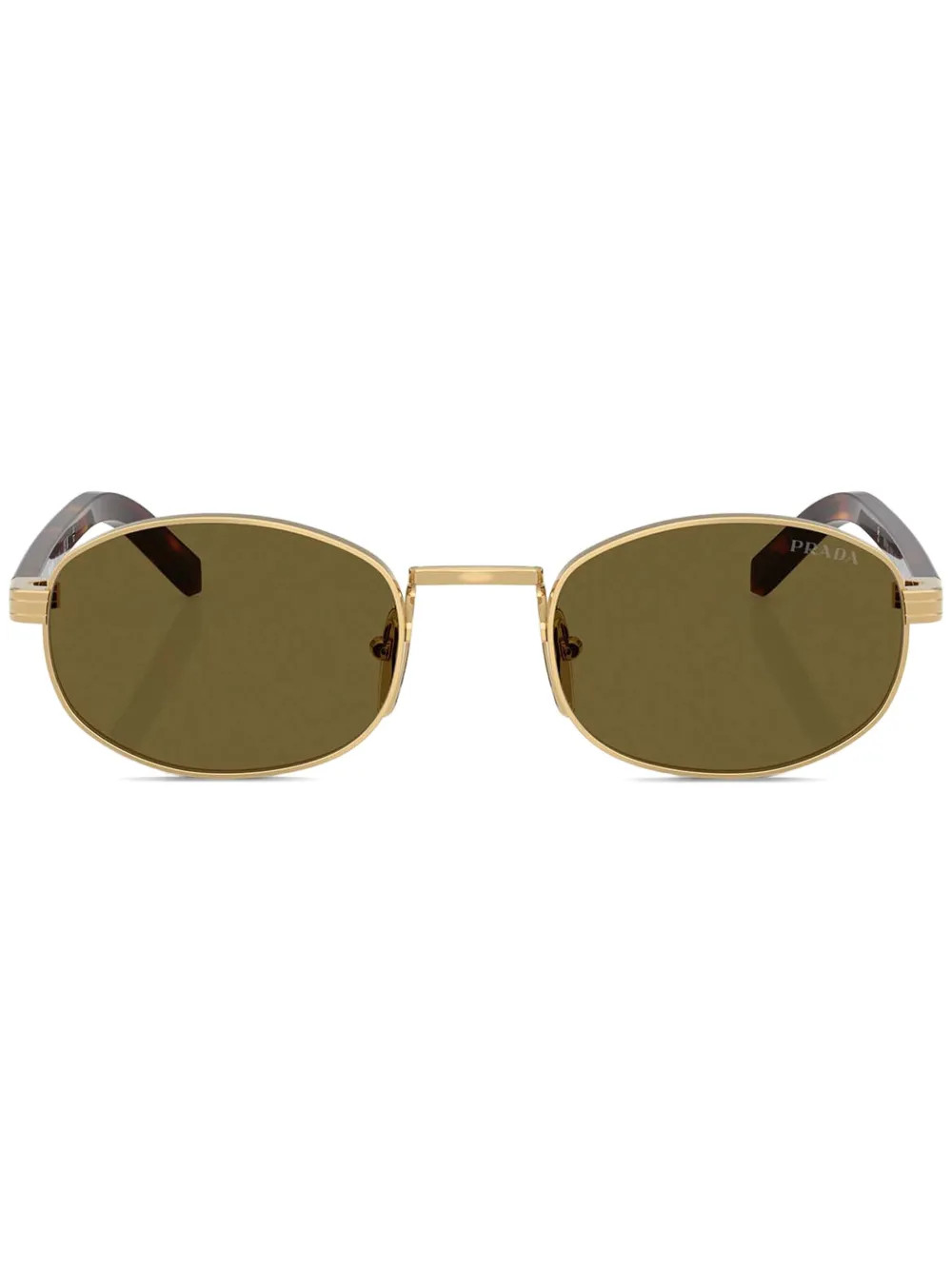Prada Eyewear Gafas De Sol Con Montura Oval | Dorado | FARFETCH ES | Farfetch Global