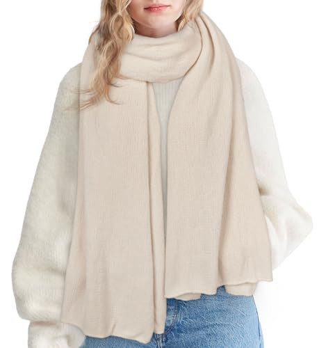 Womens Winter Scarf Long Soft Chunky Scarves Warm Blanket Oversized Shawl Wraps,E-Beige | Amazon (US)