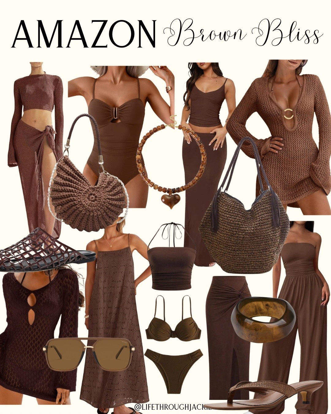 Amazon Brown Bliss @amazonfindsandfashion 
#beachfashion #resortstyle #vacationvibes  #brownbeachwear #beachwearessentials 
#chocolatebrown #chocolatefashion #swim #chocolateswim #monochromaticbeachwear #affordableswim #amazonfinds #LTKOver50 #over50mom


#LTKmomlife #LTKTravel #LTKSwim