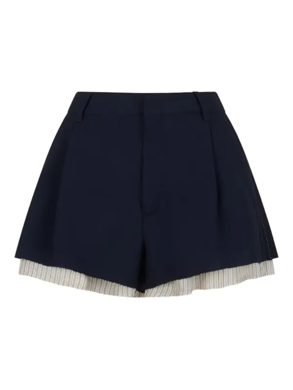 layered pleated shorts | Farfetch Global