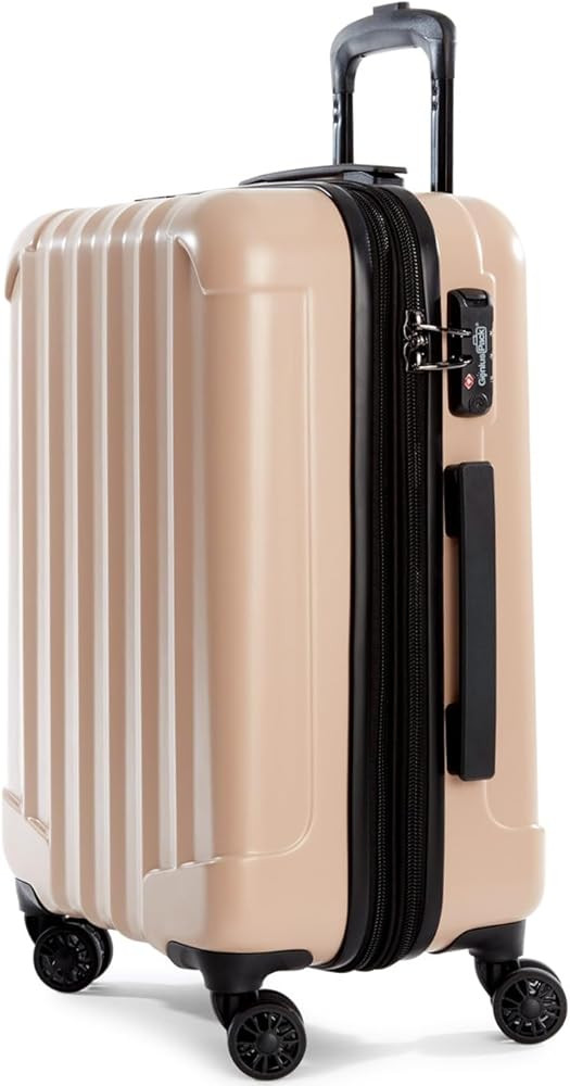 Genius Pack Expandable Hardside Carry On Luggage 22x14x9 Airline Approved Rolling Suitcase with D... | Amazon (US)