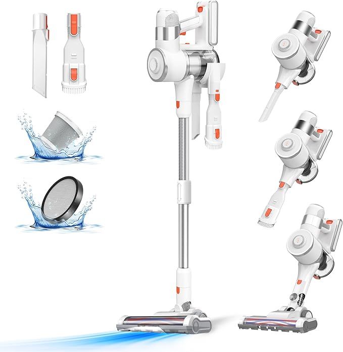 Ultenic 30KPa Stick Vacuum, Lightweight Cordless Vacuum Cleaner with Rechargeable Battery, Easily... | Amazon (US)