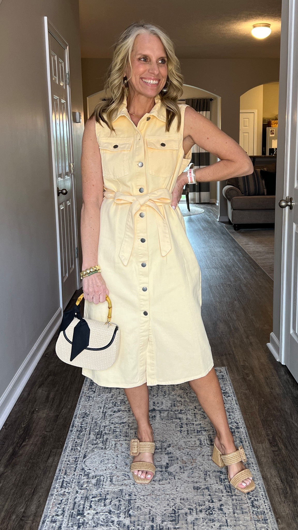 Super cute lemon yellow denim dress. Wearong XS 

#LTKWorkwear #LTKOver40 #LTKSaleAlert