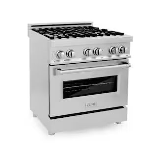 ZLINE Kitchen and Bath ZLINE 30 in. 4.0 cu. ft. Dual Fuel Range with Gas Stove and Electric Oven ... | The Home Depot